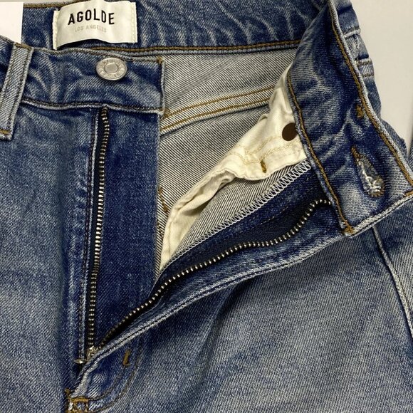NEW AGOLDE Women's Jeans Melody Blue Size 23 High Rise Stovepipe Straight Cotton - Picture 9 of 11